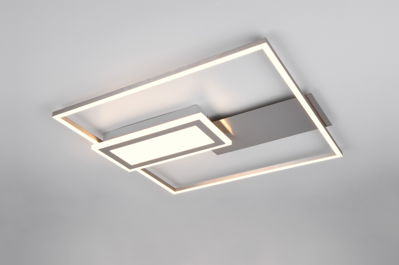 Plafoniera Spiro, RL NOW, 53x50x6.2 cm, 32W, 1x SMD, metal, nichel mat/alb - imagine 7